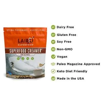 Laird Superfood Non-Dairy Coconut Powder Coffee Creamer 16 oz