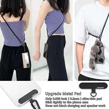 AOOMO Cell Phone Lanyard - Adjustable Crossbody Strap