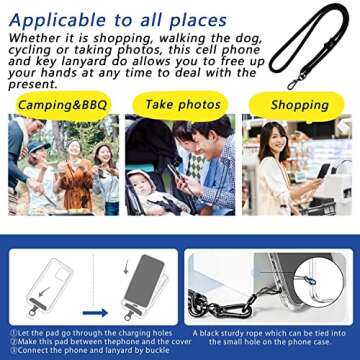 AOOMO Cell Phone Lanyard - Adjustable Crossbody Strap