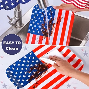Zubebe Patriotic 4th of July Serving Trays Set of 3
