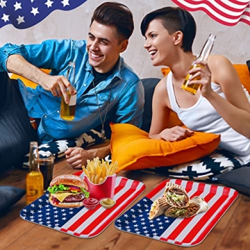 Zubebe Patriotic 4th of July Serving Trays Set of 3