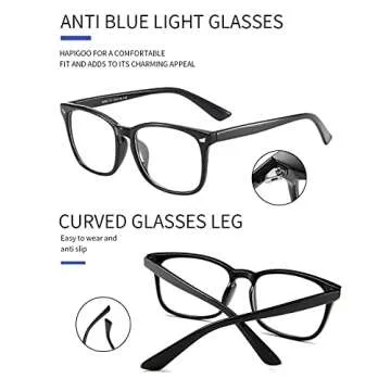 Clear Ant Blue Light Blocking Glasses,Square Nerd Eyeglasses Frame Anti Blue Ray Computer Game Glasses Anti Eyestrain & UV(5Pcs)