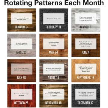 Inspirational Perpetual Flip Calendar - Woodgrain