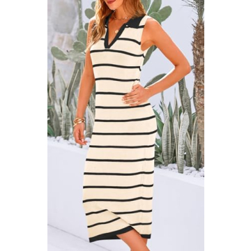 PRETTYGARDEN Casual Sleeveless Midi Dress for Women Online