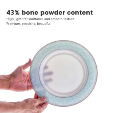 Wpslnwo Fine Bone China Plates Set for Luxurious Dining