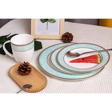 Wpslnwo Fine Bone China Plates Set for Luxurious Dining