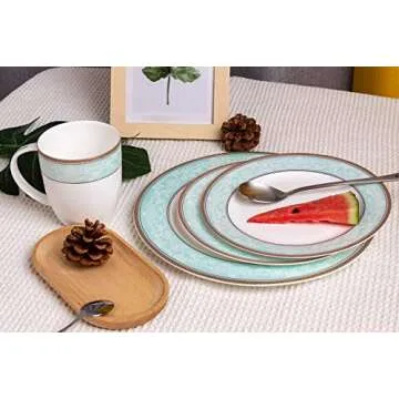 Wpslnwo Fine Bone China Plates Set for Luxurious Dining