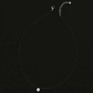 MODAGIRL Floating Illusion Necklace with Freshwater Pearl