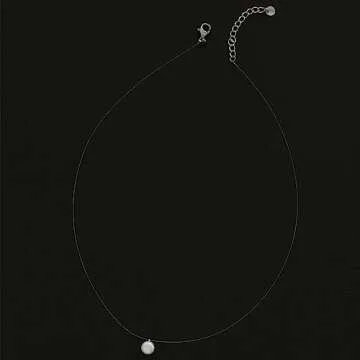 MODAGIRL Floating Illusion Necklace with Freshwater Pearl