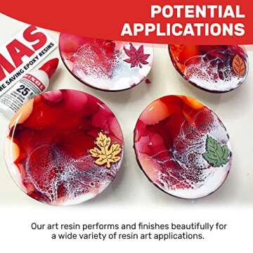 MAS Epoxies Art Pro Epoxy, Clear Kit with 2-Part Resin and Hardener, Low Viscosity and Enhanced UV Resistance, Ideal for Jewelry Making, Flower Preservation, and Other Resin Crafts (1 Gallon)