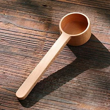 CISHNOU Beech Wooden Coffee Scoop for Perfect Measures