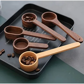 CISHNOU Beech Wooden Coffee Scoop for Perfect Measures
