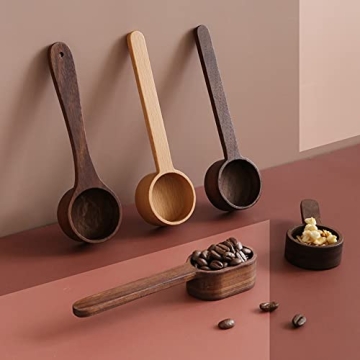 CISHNOU Beech Wooden Coffee Scoop for Perfect Measures