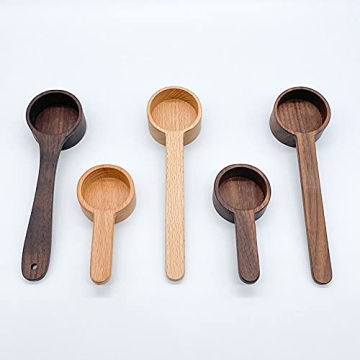 CISHNOU Beech Wooden Coffee Scoop for Perfect Measures