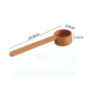 CISHNOU Beech Wooden Coffee Scoop for Perfect Measures