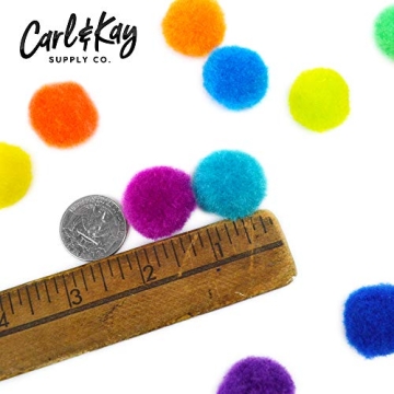 350 Pom Poms & 50 Googly Eyes Craft Kit for Creative Projects