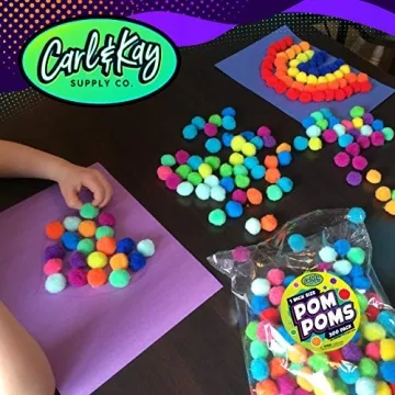 350 Pom Poms & 50 Googly Eyes Craft Kit for Creative Projects