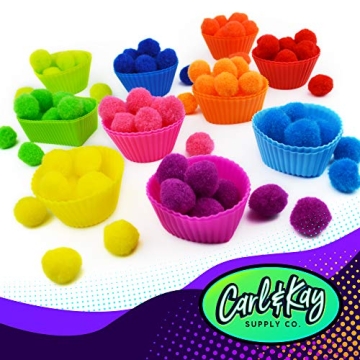 350 Pom Poms & 50 Googly Eyes Craft Kit for Creative Projects