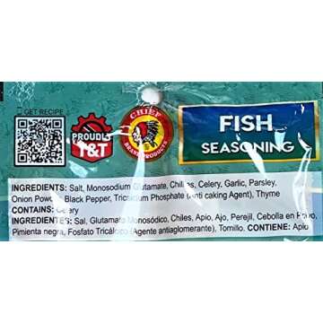 Chief Fish Seasoning Pack of 6 Sealed with ODatzGood Keychain Bottle Opener (Pack of 6 Fish)