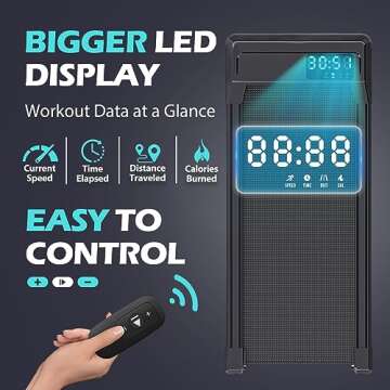 12% Incline Walking Pad Treadmills for Home, Under Desk Treadmill 340+lb Capacity, Voice Controlled Treadmill Works with KINOMAP Apple Health, Sturdy Treadmill for Apartment, Easy to Move Store