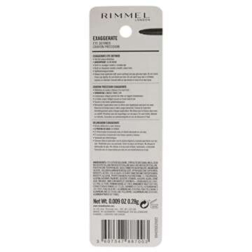Rimmel London Exaggerate Waterproof Eye Definer Eyeliner - Bold & Long-Wearing with Smudger