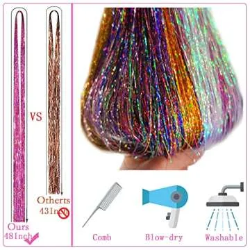 Fairy Hair Tinsel Kit: 3200 Strands in 12 Colors