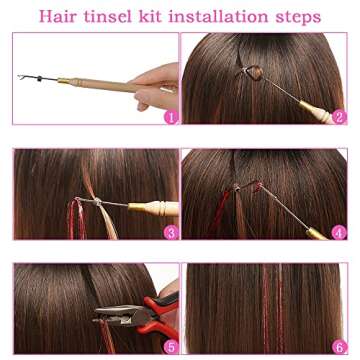 Fairy Hair Tinsel Kit: 3200 Strands in 12 Colors
