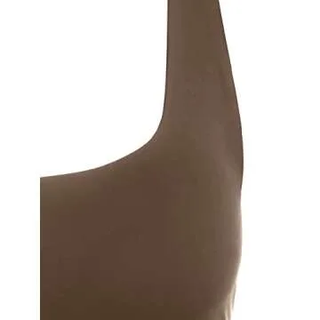 ZAFUL Women's Solid Marled Crop Top and Draped Ruched Maxi Skirt Set Two Piece Dress (C-Coffee, S)