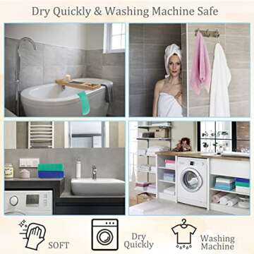 3 Pcs African Exfoliating Net, African Long Bath Net Sponge, Exfoliating Mesh Washcloth Body Scrubber Back Scrubber Skin Smoother, Bath Sponges for Daily Use (Blue, Pink, Green)