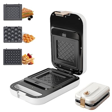 White 3-in-1 Timing Sandwich Maker - Quick, Easy & Versatile