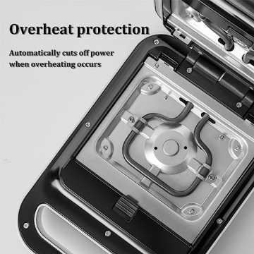 White 3-in-1 Sandwich Maker with Removable Plates