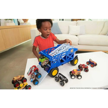 Hot Wheels Monster Trucks Hauler for Imaginative Play