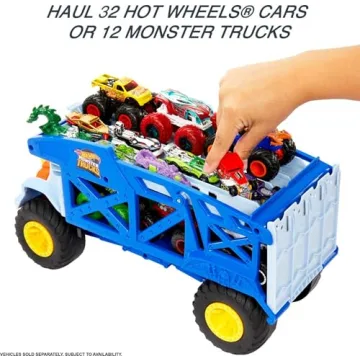 Hot Wheels Monster Trucks Hauler for Imaginative Play