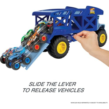 Hot Wheels Monster Trucks Hauler for Imaginative Play