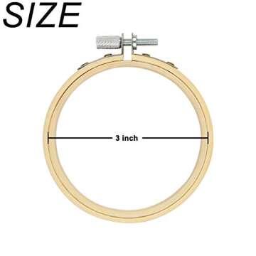 Similane 12 Pack Bamboo Embroidery Hoops for Crafting