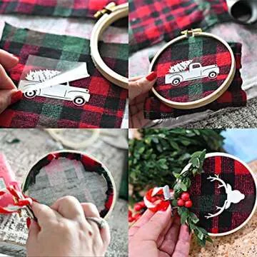 Similane 12 Pack Bamboo Embroidery Hoops for Crafting