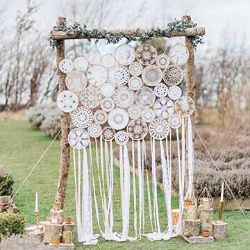 Similane 12 Pack Bamboo Embroidery Hoops for Crafting