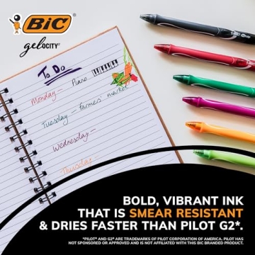 BIC Gelocity Quick Dry Vibrant Gel Pens Set - 8 Count