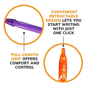 BIC Gelocity Quick Dry Vibrant Gel Pens Set - 8 Count