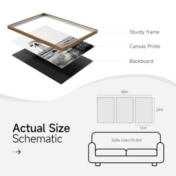 Rustic Highland Cow Wall Art Set for Elegant Decor