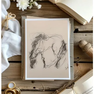 ART PRINT Horse Sketch - Minimalistic Equestrian Decor