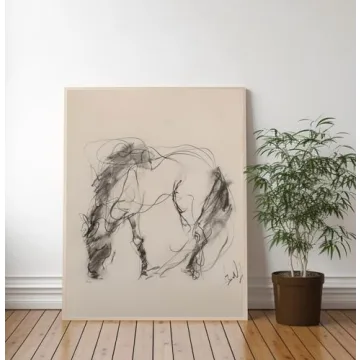 ART PRINT Horse Sketch - Minimalistic Equestrian Decor