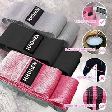 Resistance Bands for Working Out, Exercise Workout Bands for Women & Men, 3 Levels Elastic Stretch Bands for Exercise with Carry Bag for Physical Therapy, Home Fitness, Strength Training, Yoga