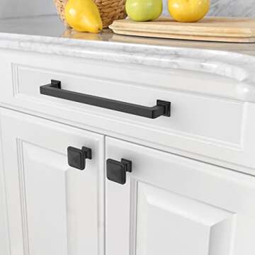Stylish Amerdeco Matte Black Cabinet Pulls - 10 Pack