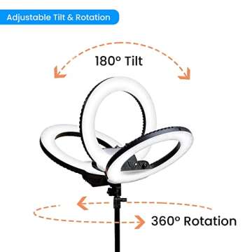 Lume Cube Mobile Creator Lighting & Audio Kit with 12" Cordless Ring Light | Lighting and Audio for YouTube Videos, Zoom, TikTok, Twitch, Streaming, Photography and Videography | Adjustable