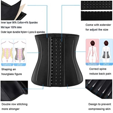 ECOWALSON Waist Trainer Corset Cincher for Women