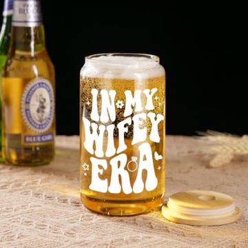 Fairy's Gift Wifey Cup 16 oz Glass Coffee Cup Bridal Gifts