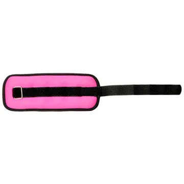 Fitvids Fully Adjustable Ankle Wrist Arm Leg Weights, 1 lbs each (2-lb pair), Pink