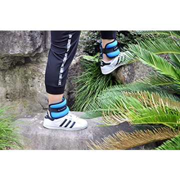 Fitvids Fully Adjustable Ankle Wrist Arm Leg Weights, 1 lbs each (2-lb pair), Pink