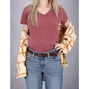 Timberland womens Casual Leather Belt for Jeans, Dark Port (Classic), Medium (33-39)